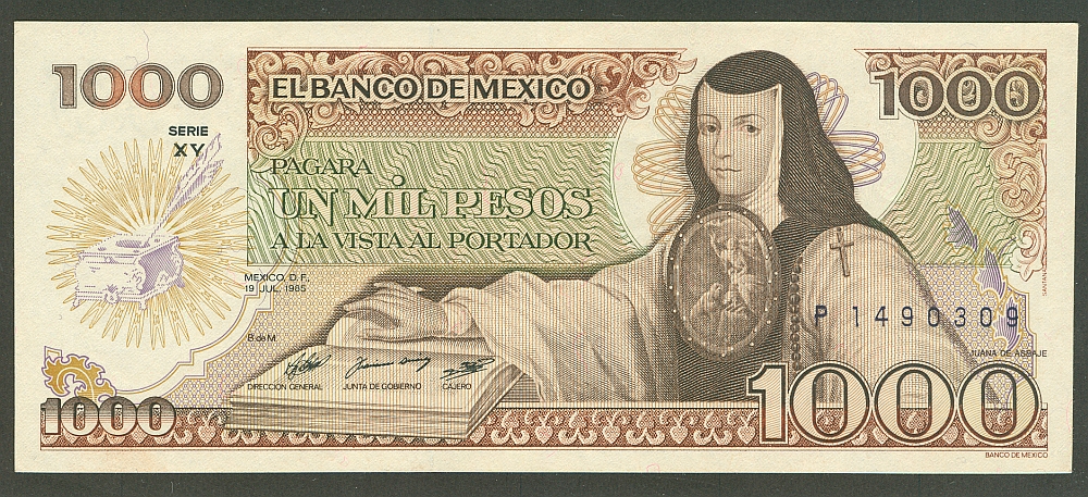 Mexico, P-85, 1985 1000 Pesos, Gem CU